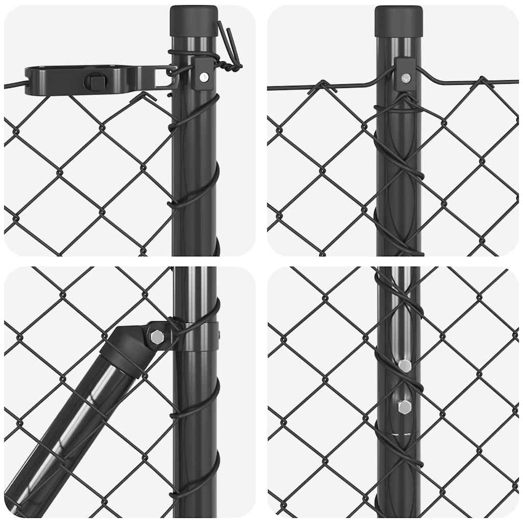 Outdoor Kettenglied-Zaun Erdfixierung 10 x 0,4 m Grün Netz
