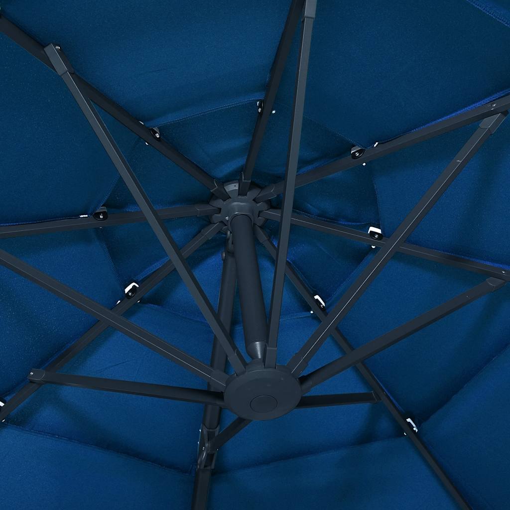 Sonnenschirm mit Aluminium-Mast 4-lagig Sandfarben 3x3 m