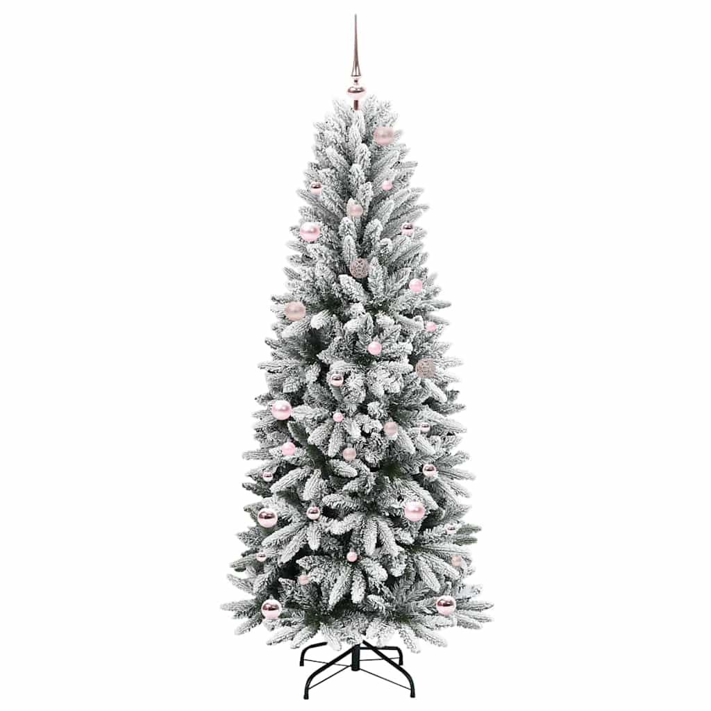 Künstlicher Weihnachtsbaum mit 150 LEDs mit Ständer Weiß 120 cm