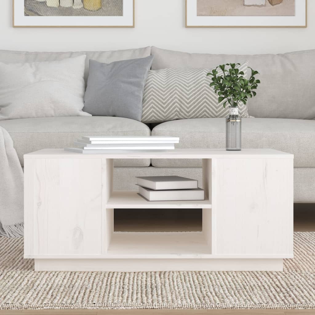 Couchtisch 90x49x40,5 cm Massivholz Kiefer