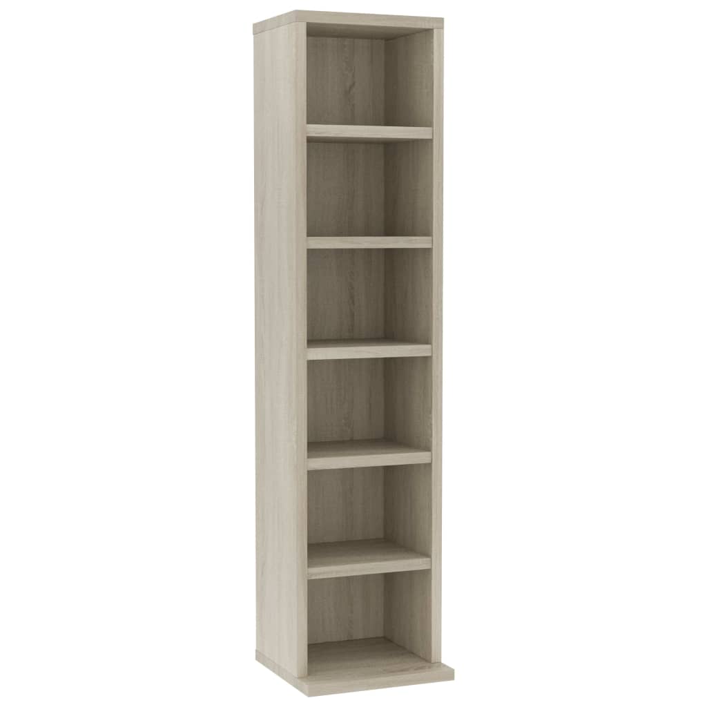 CD-Schrank Weiß 21x20x88 cm Holzwerkstoff