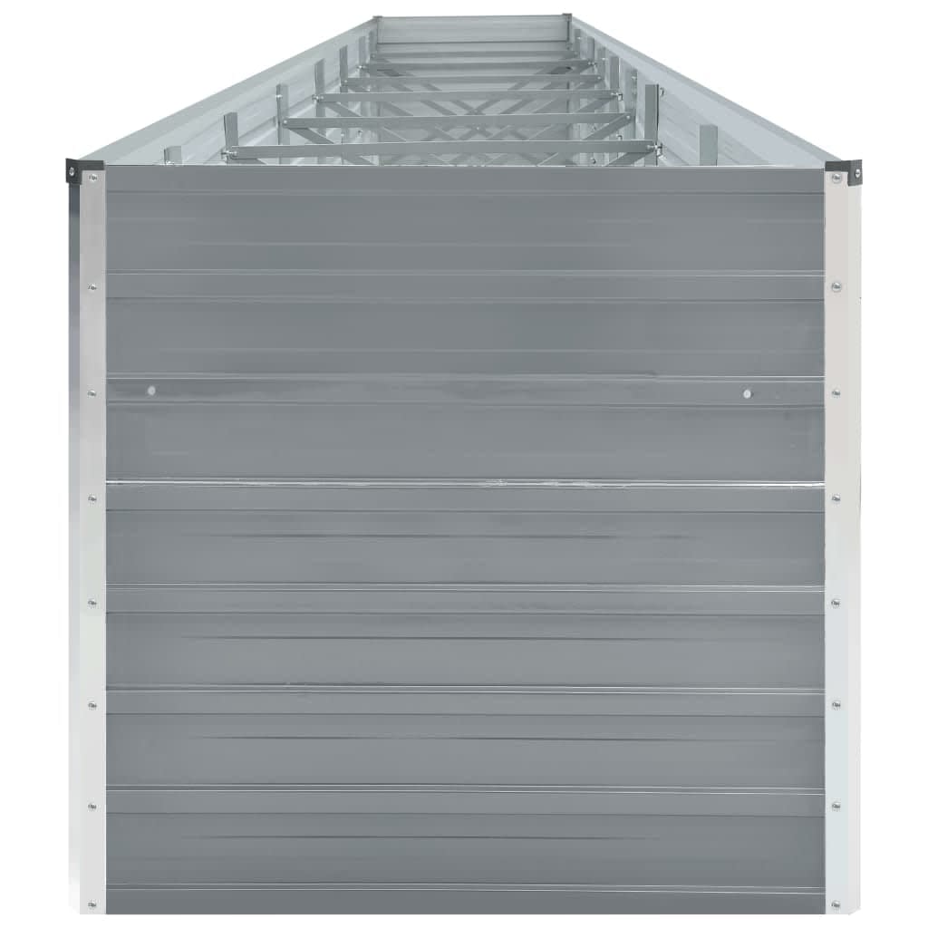 Hochbeet 160 x 80 x 77 cm Verzinkter Stahl Grau