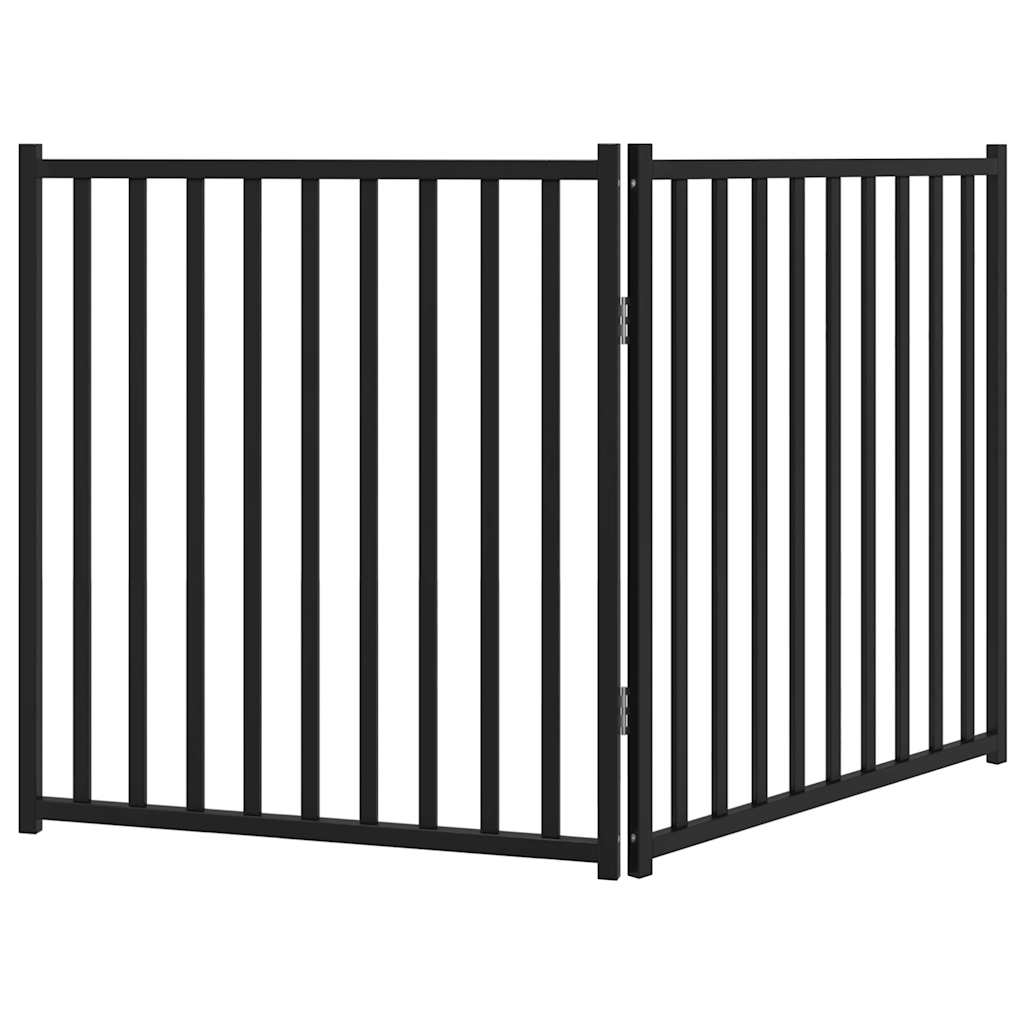3-tlg. Hundetor Faltbar 150 cm Massivholz Tanne