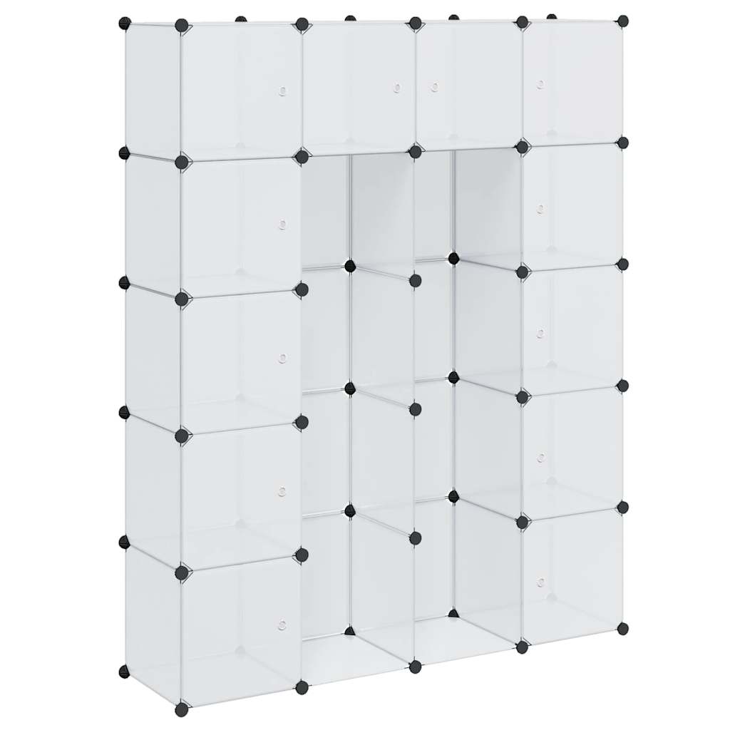 Modularer Schrank mit 9 Fächern 109x36,5x143cm Schwarz und Weiß
