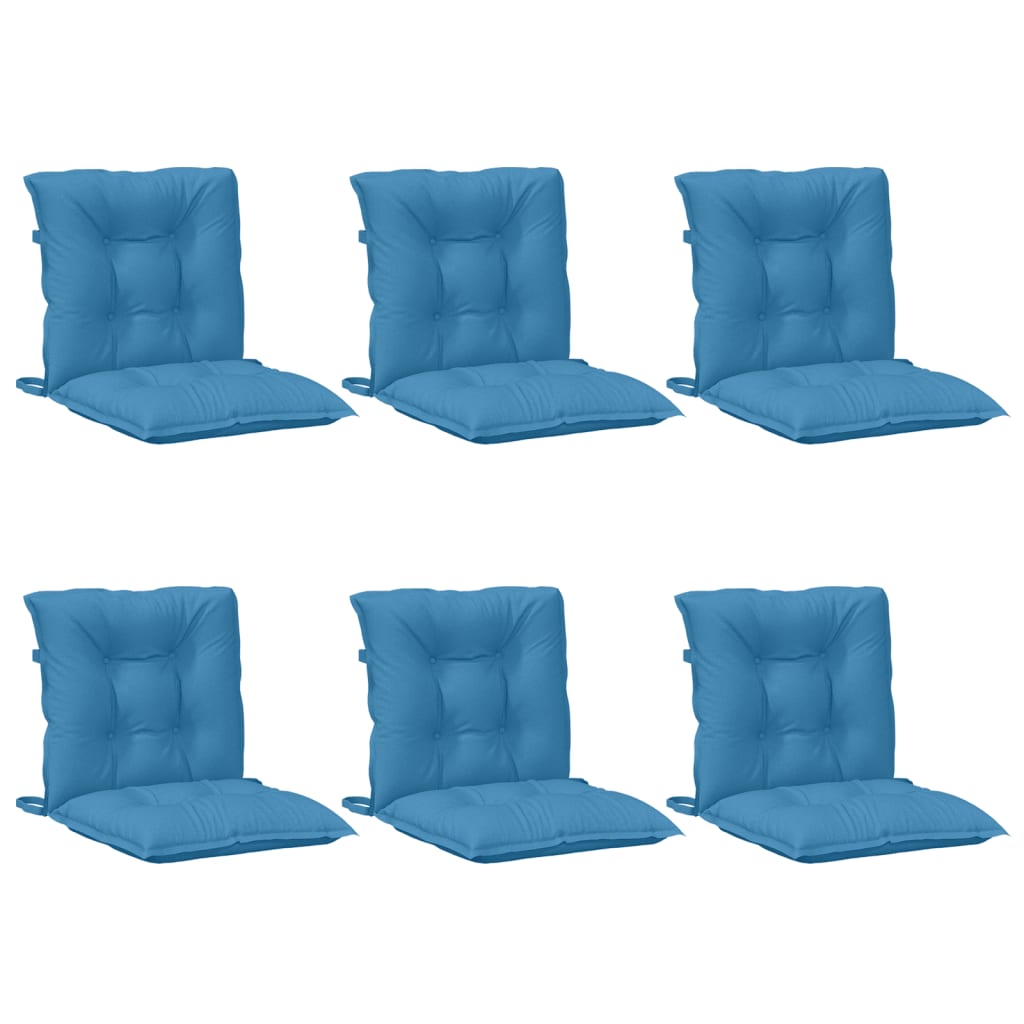 Niedriglehner-Auflagen 2 Stk Melange Anthrazit 100x50x7cm Stoff