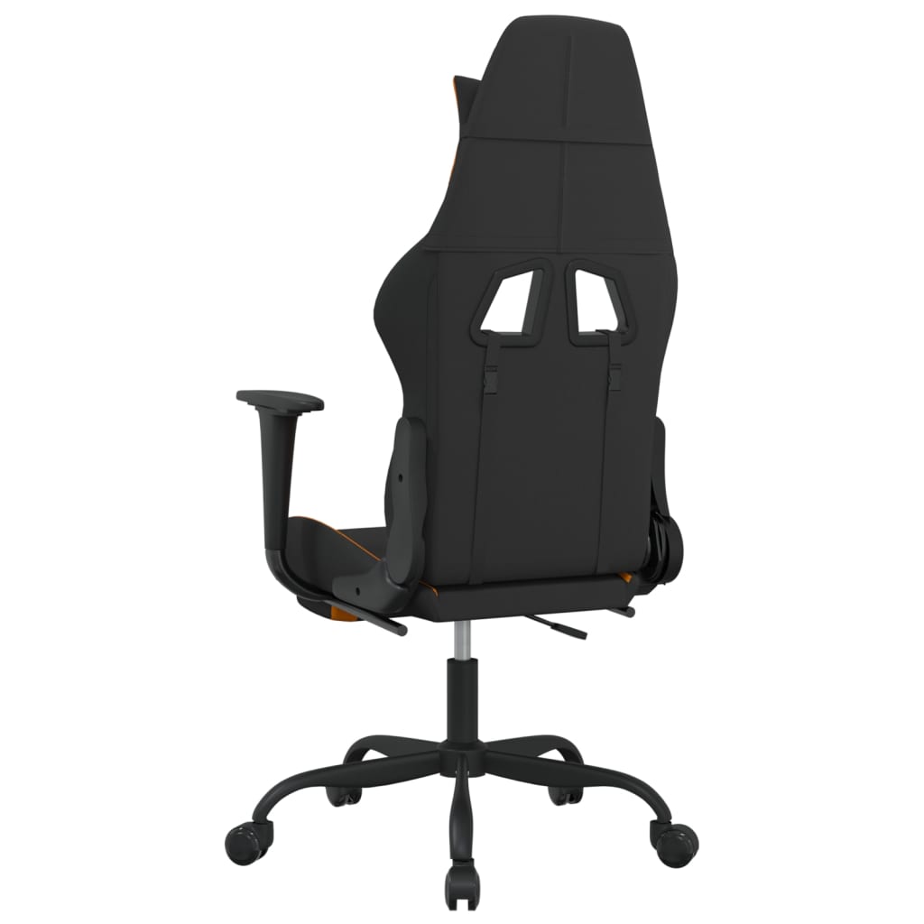 Gaming-Stuhl mit Massagefunktion Schwarz und Creme Stoff