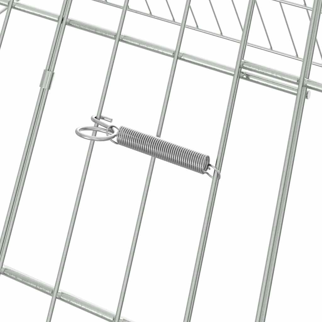 Hühnerkäfig Silber 110 x 55 x 55 cm Verzinkter Stahl