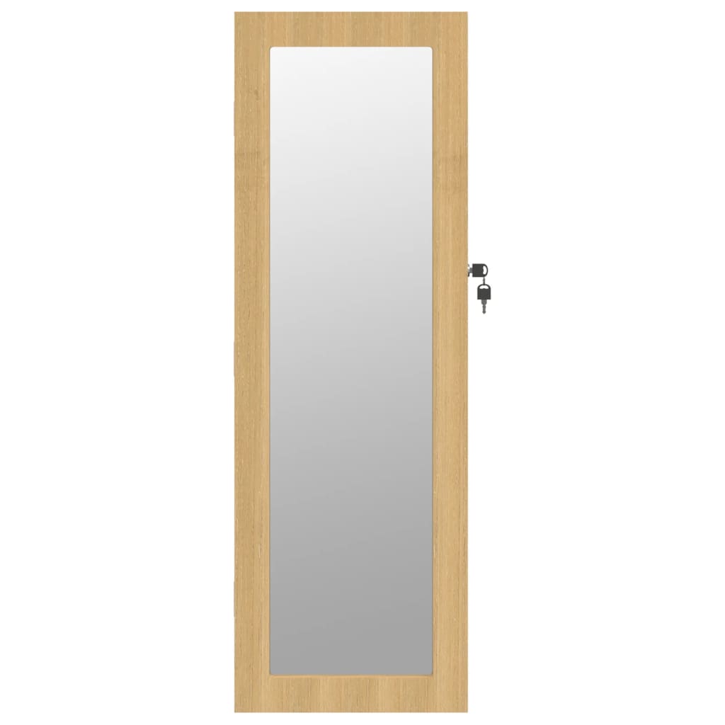 Schmuckschrank mit Spiegel Wandmontage Weiß 30x8,5x90 cm