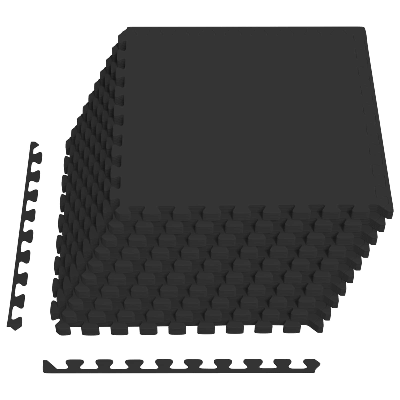 Pool Bodenteppich 6 pcs Schwarz 2,16 ㎡ EVA-Schaum