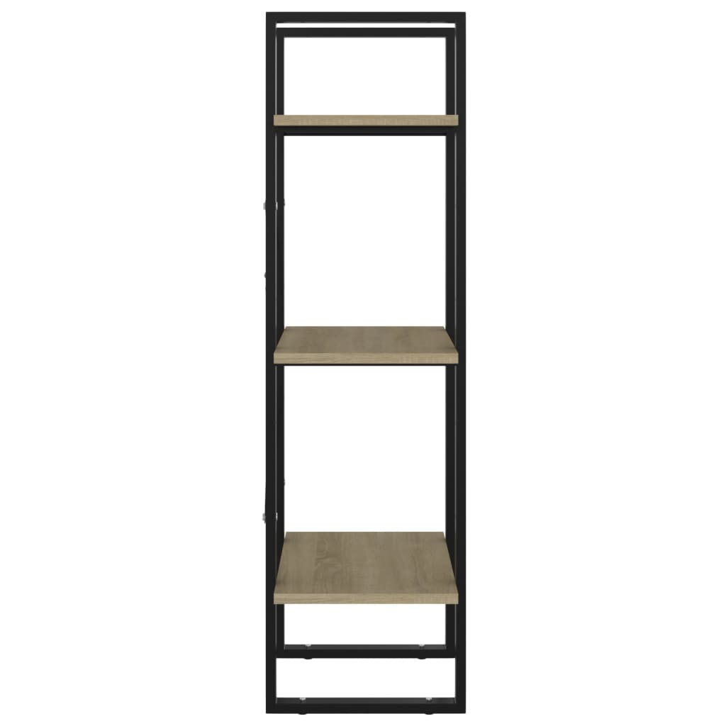 Bücherregal 3 Fächer Weiß 40x30x105 cm Holzwerkstoff