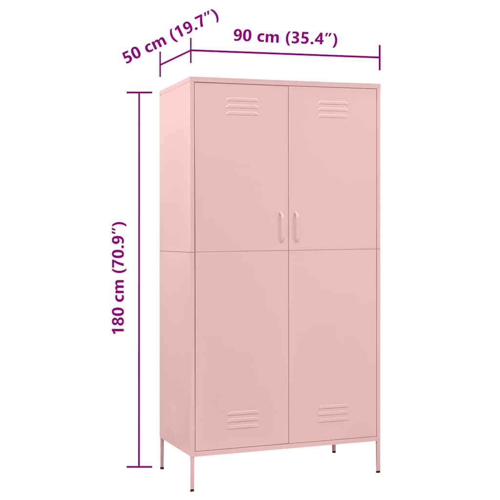 Kleiderschrank Olivgrün 90x50x180 cm Stahl