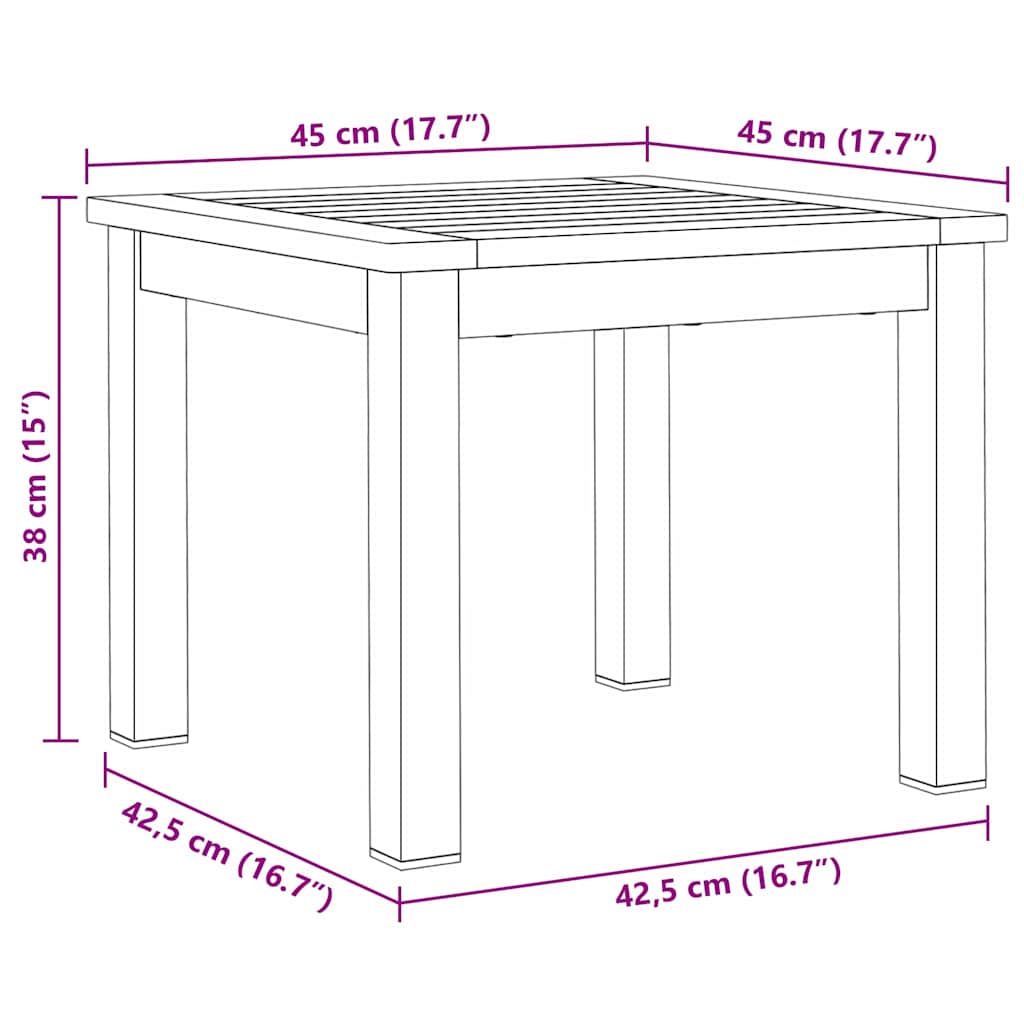 Sonnenliege 3 pcs Braun Massives Akazienholz und Edelstahl