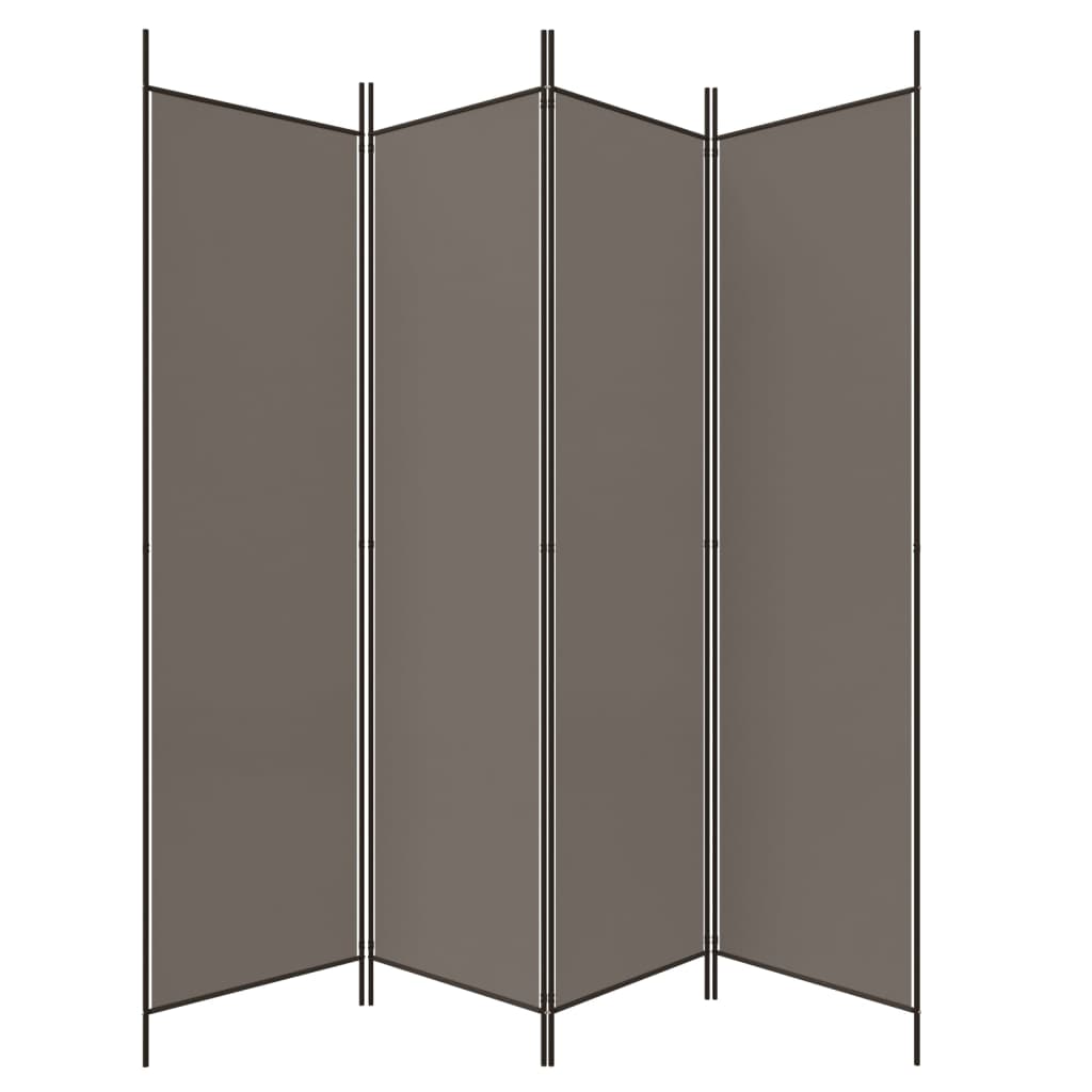 3-tlg. Paravent Schwarz 150x200 cm Stoff