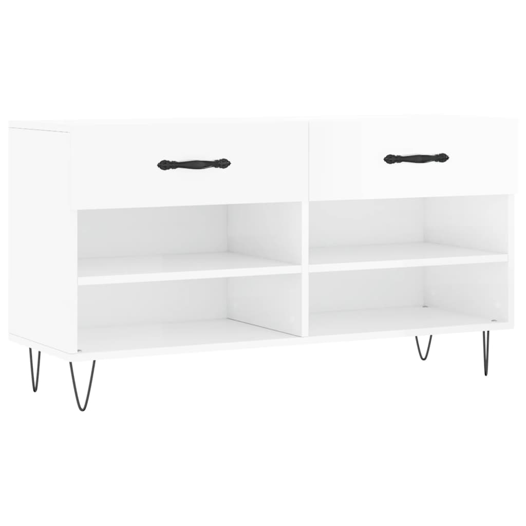 Schuhbank Weiß 102x35x55 cm Holzwerkstoff