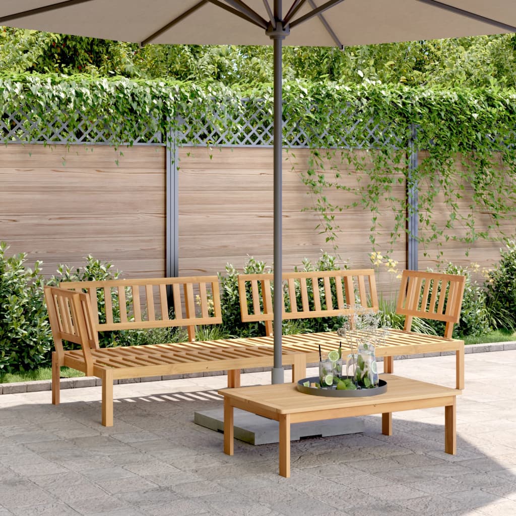 3-tlg. Garten-Sofagarnitur aus Paletten Massivholz Akazie