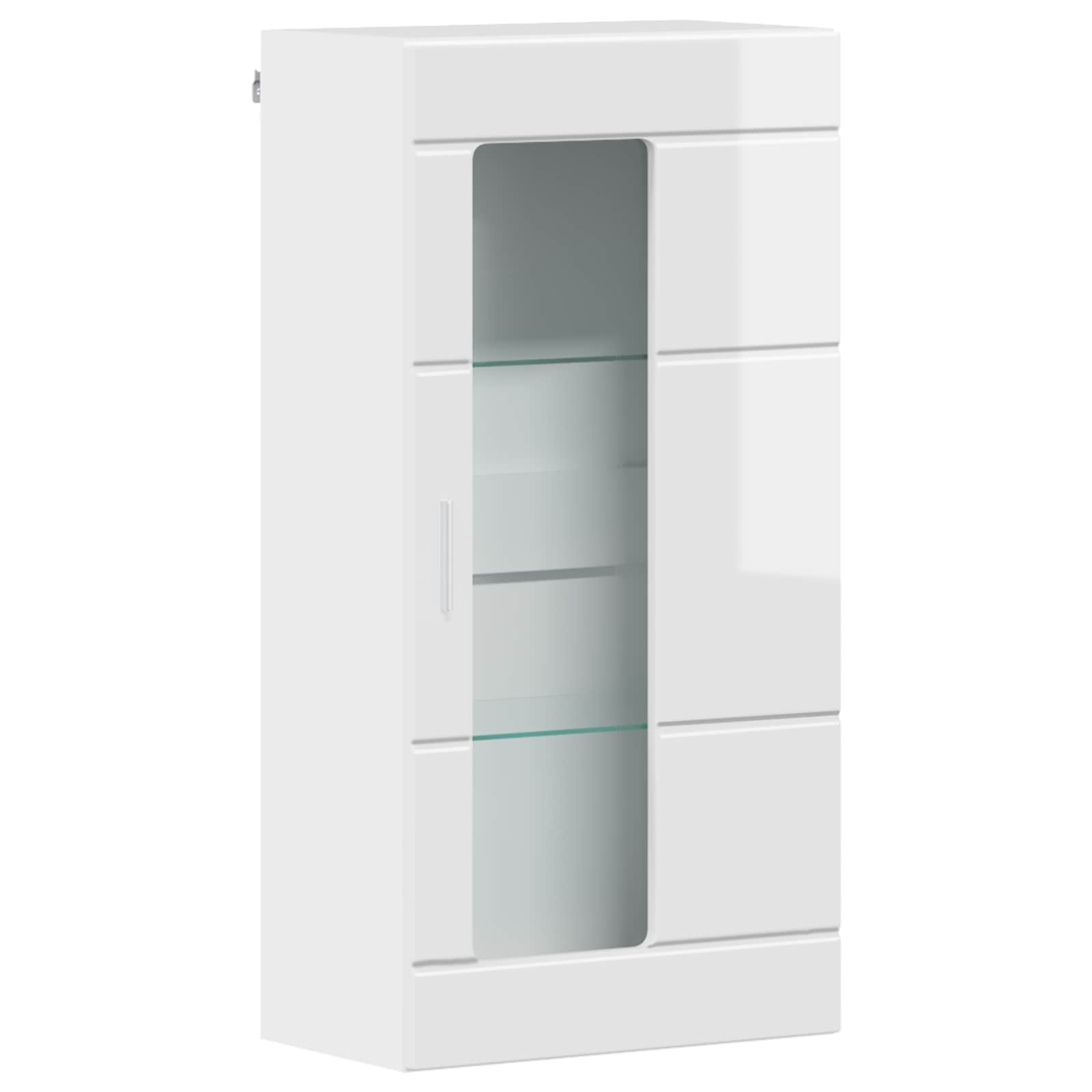 Highboard mit Regal FLORIN Weiß 60 x 35 x 182 cm Holzwerkstoff