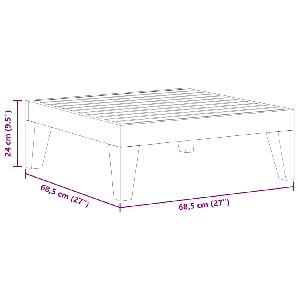 2-tlg. Garten-Lounge-Set mit Auflagen Massivholz Akazie