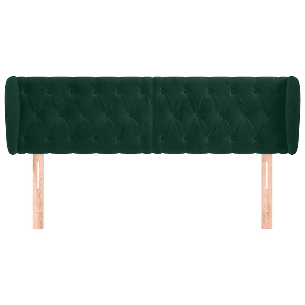 Kopfteil mit Ohren Dunkelblau 93x23x78/88 cm Samt