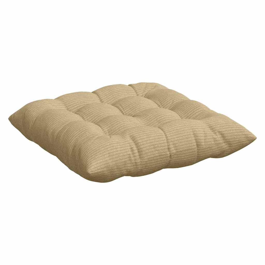 Sitzkissen 4 pcs Hellgrau 40 x 40 x 6 cm Cordstoff