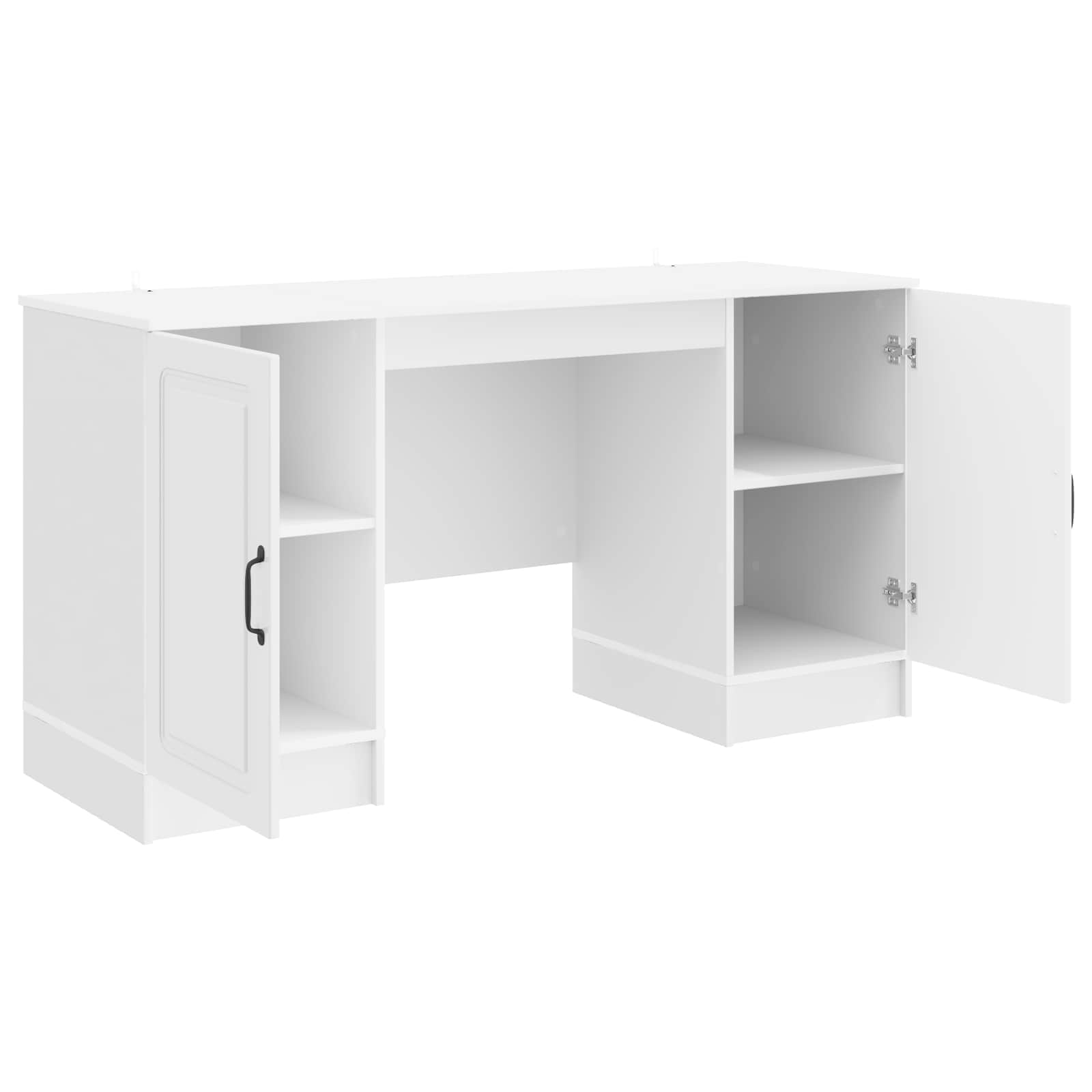 Schreibtisch mit Regal Schwarz 142,5 x 50 x 75 cm Holzwerkstoff