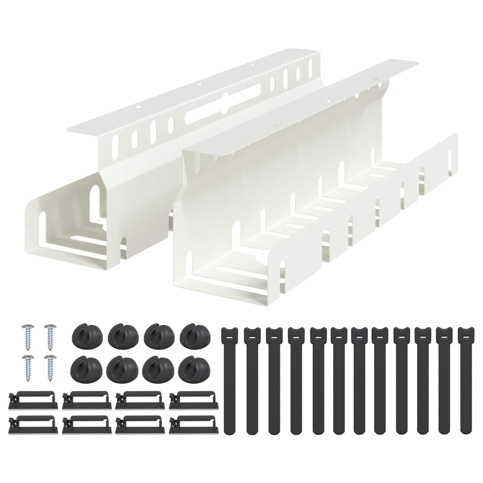 Unter dem Schreibtisch Kabelmanagement Tray 2 Stk. Anthrazit