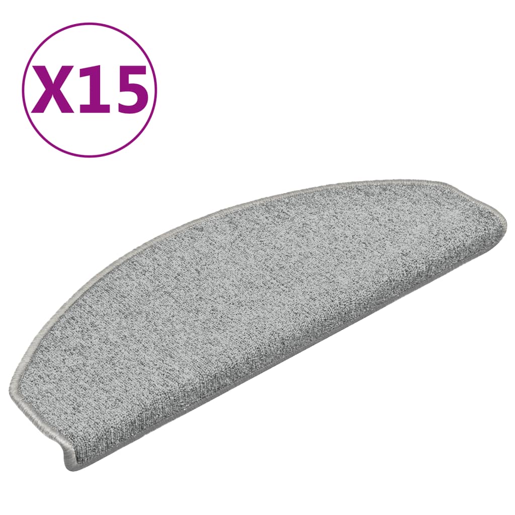 Stufenmatten 15 Stk. 56x17x3 cm Anthrazit Halbrund