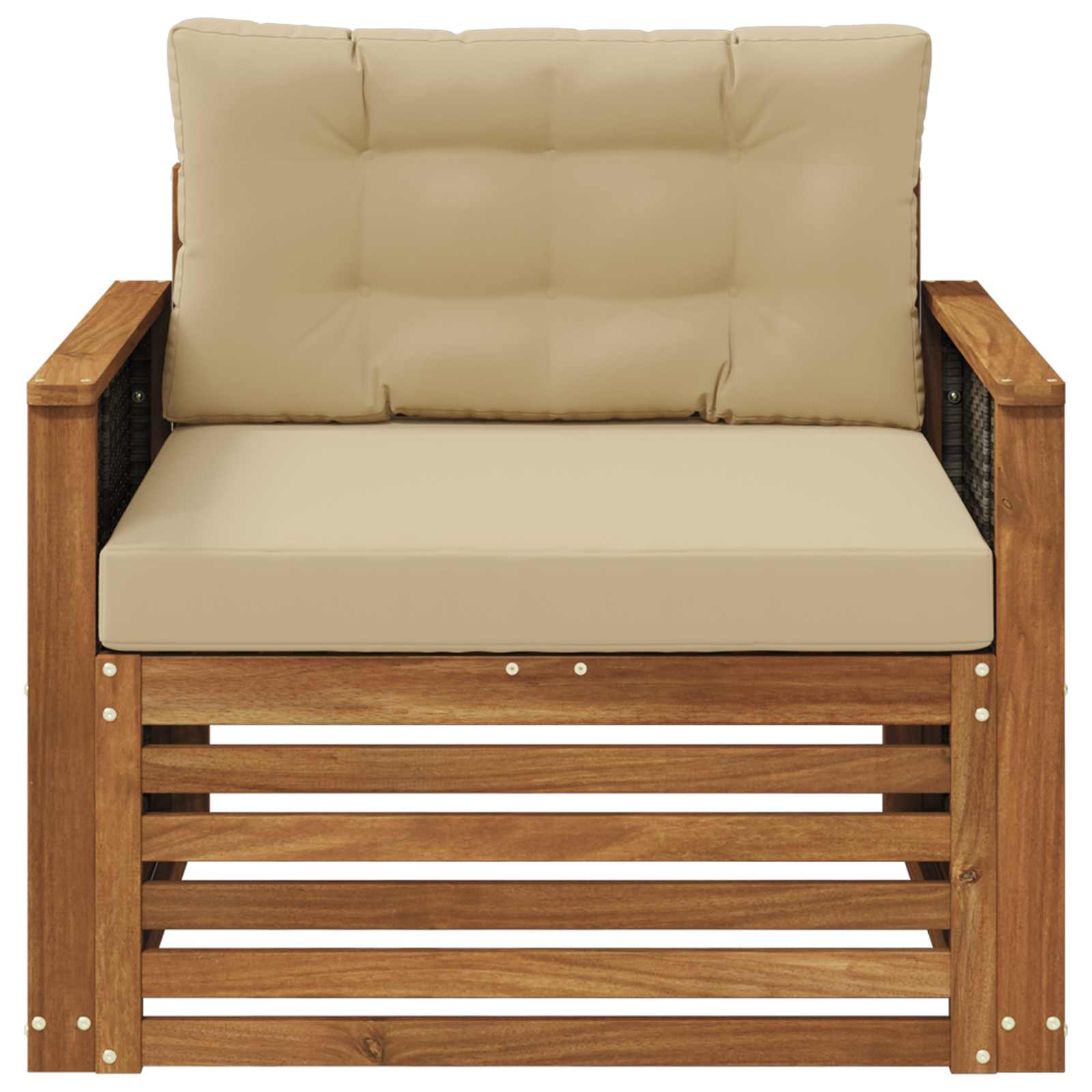 2 Stück Outdoor-Sofa Natur