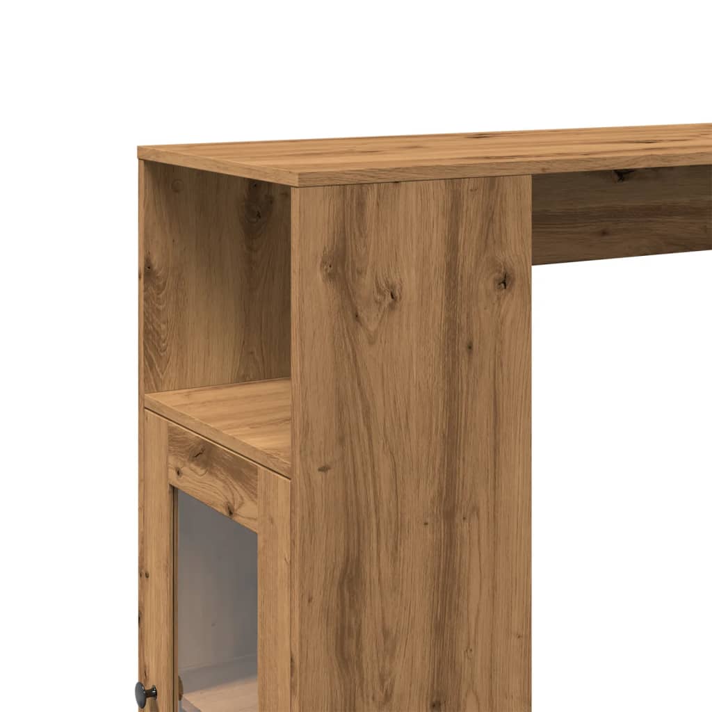 Bartisch Schwarz Eichen-Optik 101 x 40 x 103,5 cm Holzwerkstoff