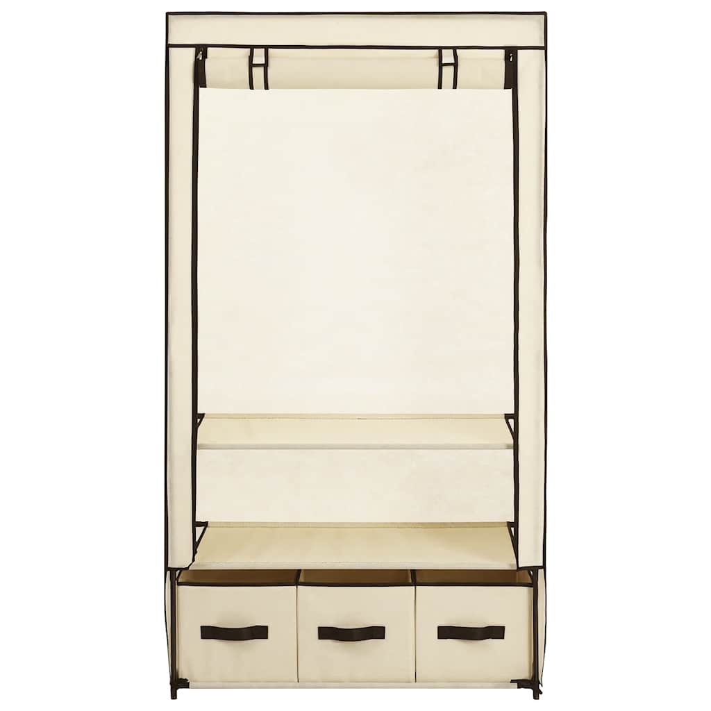 Kleiderschrank Schwarz 87 x 49 x 159 cm Stoff