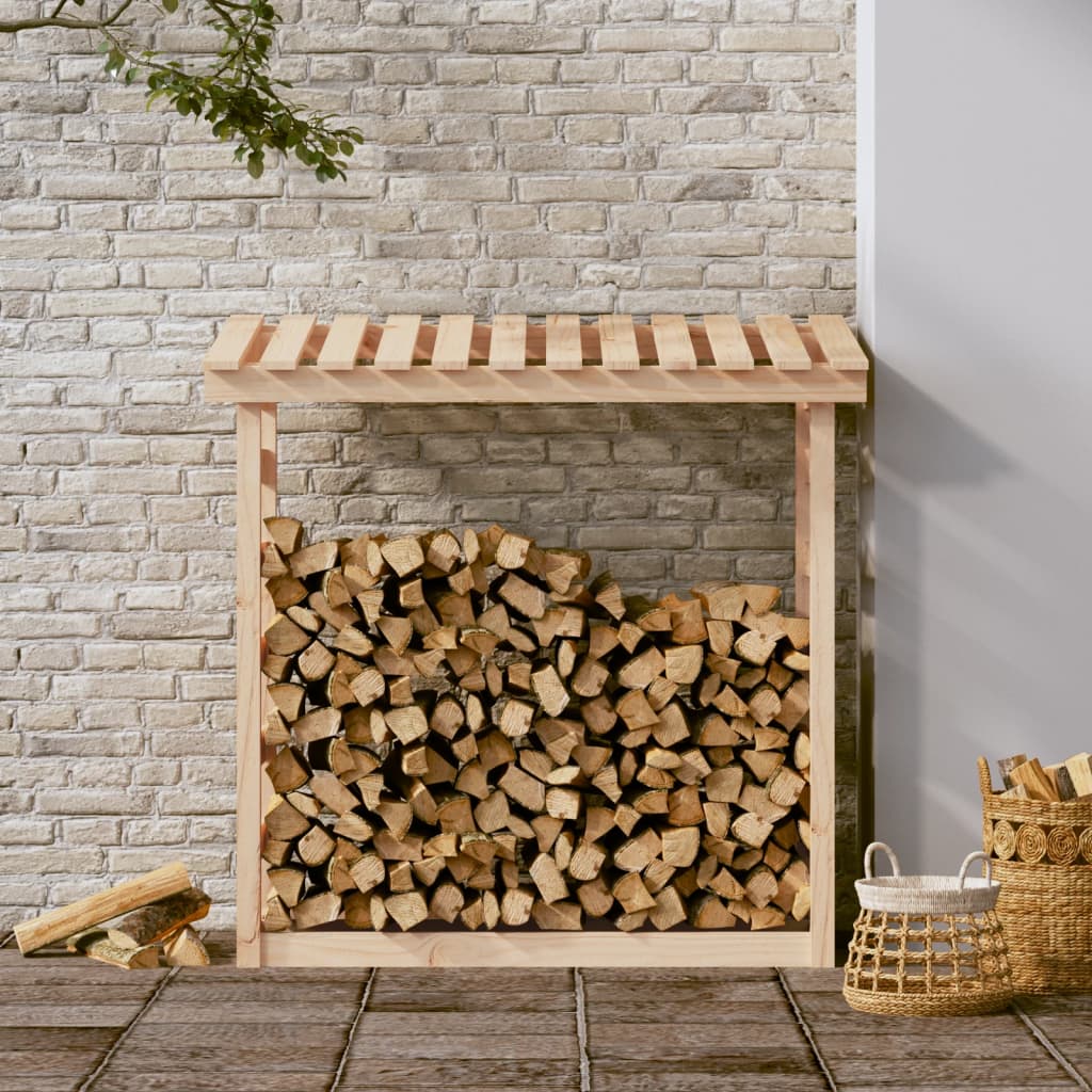 Kaminholzregal 108x64,5x110 cm Massivholz Kiefer