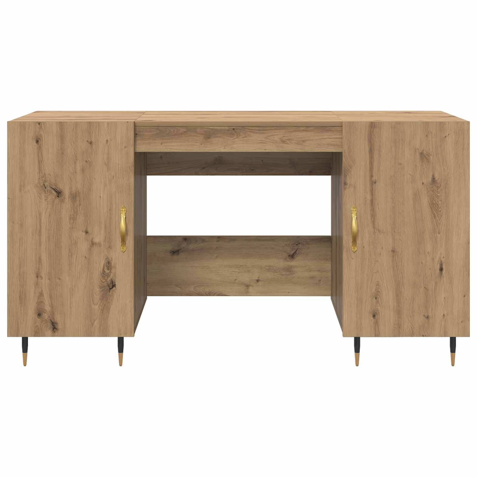Schreibtisch Betongrau 140x50x75 cm Holzwerkstoff