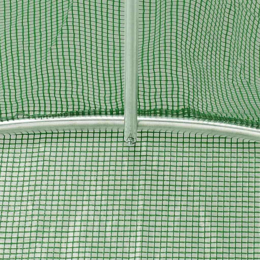 Gewächshaus mit Stahlrahmen Weiß 40 m² 8x5x2,3 m
