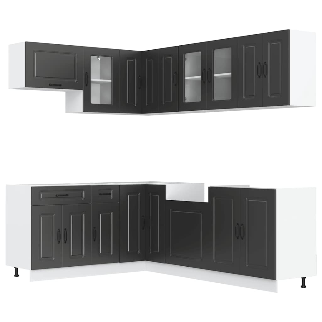 11-tlg. Küchenschrank-Set Kalmar Weiß Holzwerkstoff