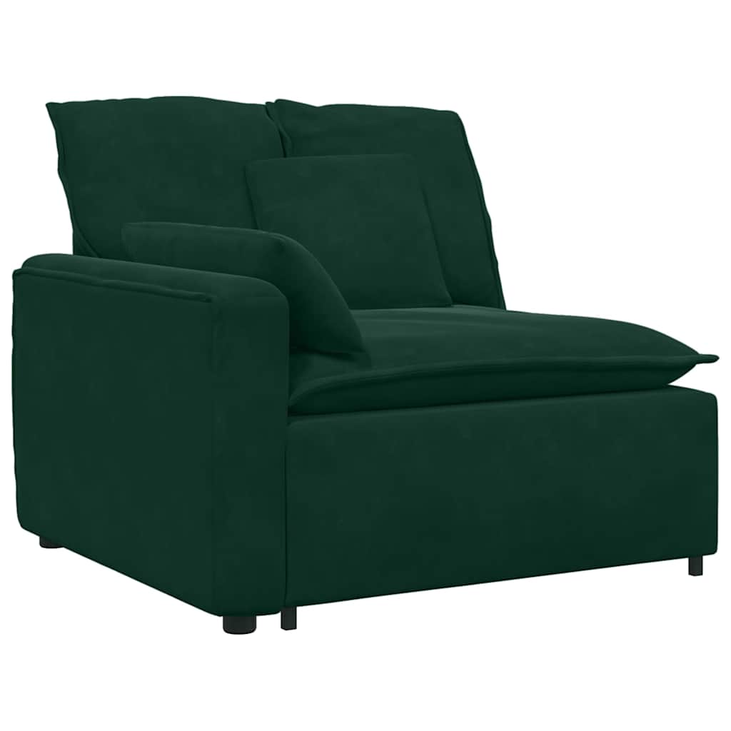 Modulares Sofa mit Kissen Blau