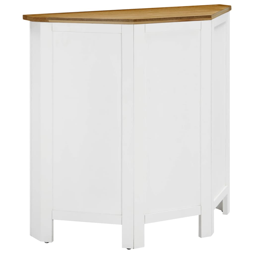 Eckschrank 80x33,5x78 cm Massivholz Eiche
