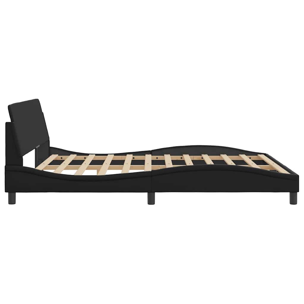 Bettgestell "Dover" Schwarz 80x200 cm Kunstleder