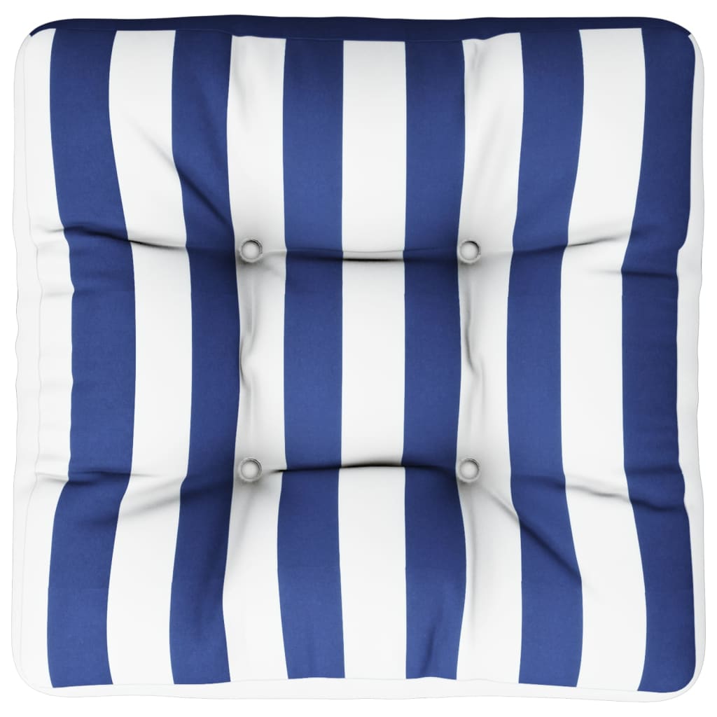 Palettenkissen Blau Weiß Gestreift 58x58x10 cm Oxford-Gewebe