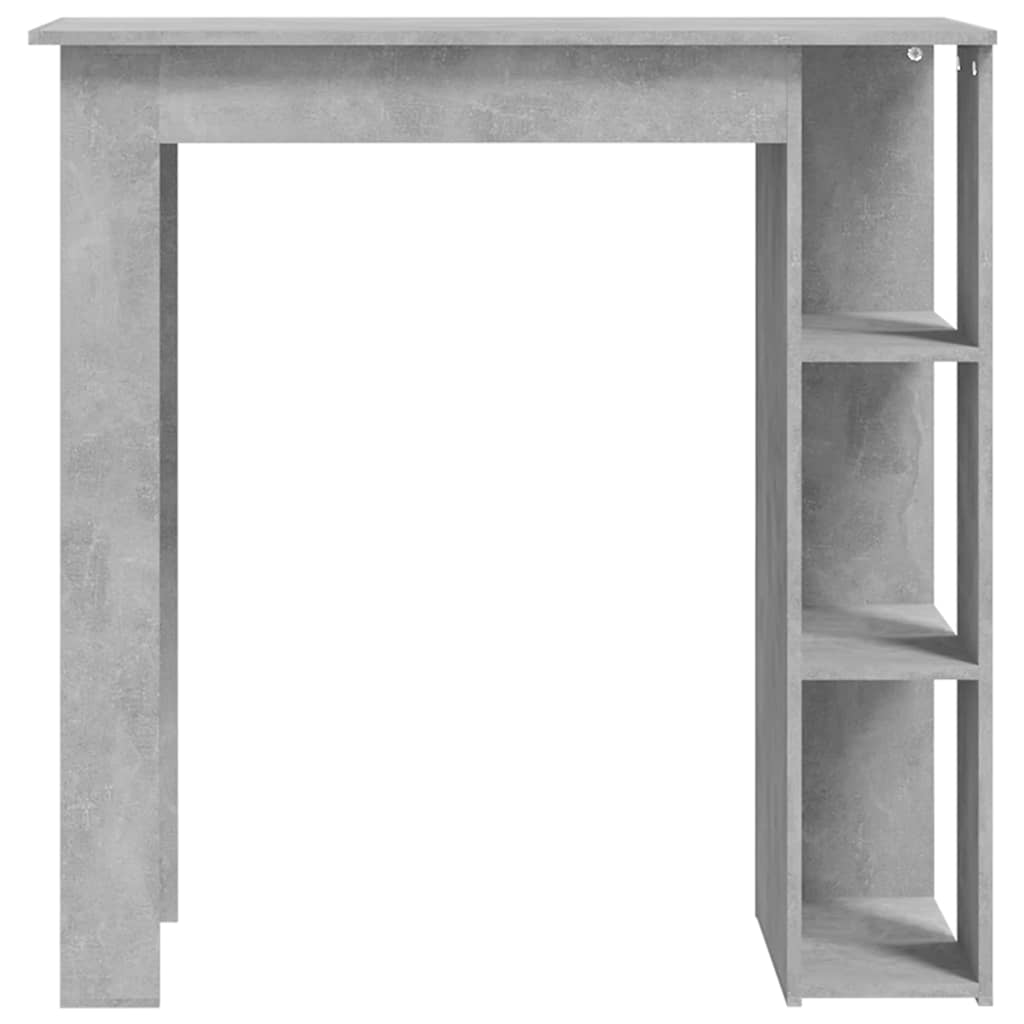 Bartisch mit Regal Weiß 102x50x103,5 cm Holzwerkstoff