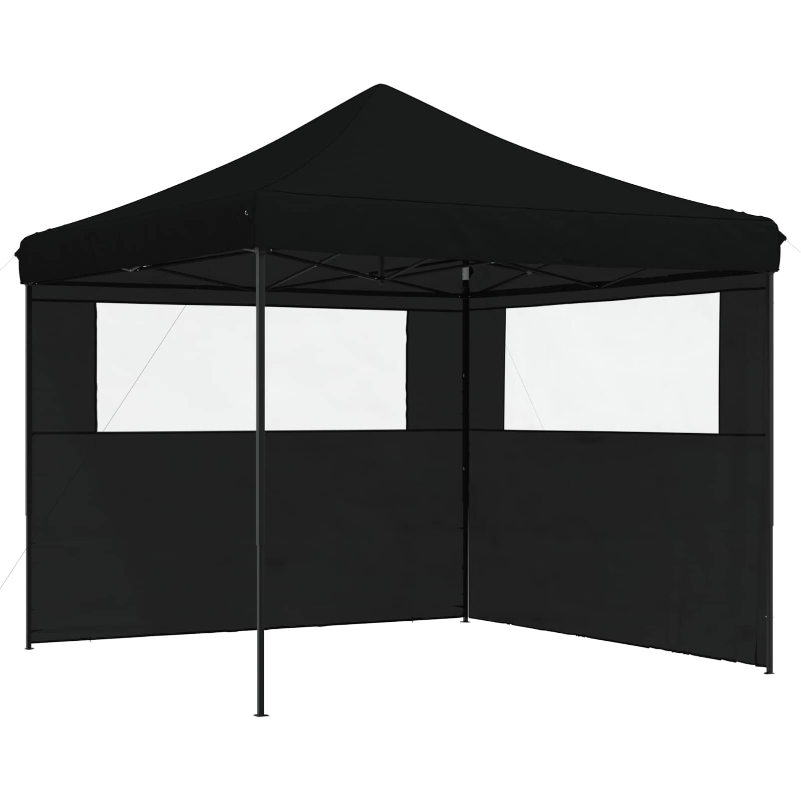Partyzelt Faltbar Pop-Up Schwarz 292x292x315 cm