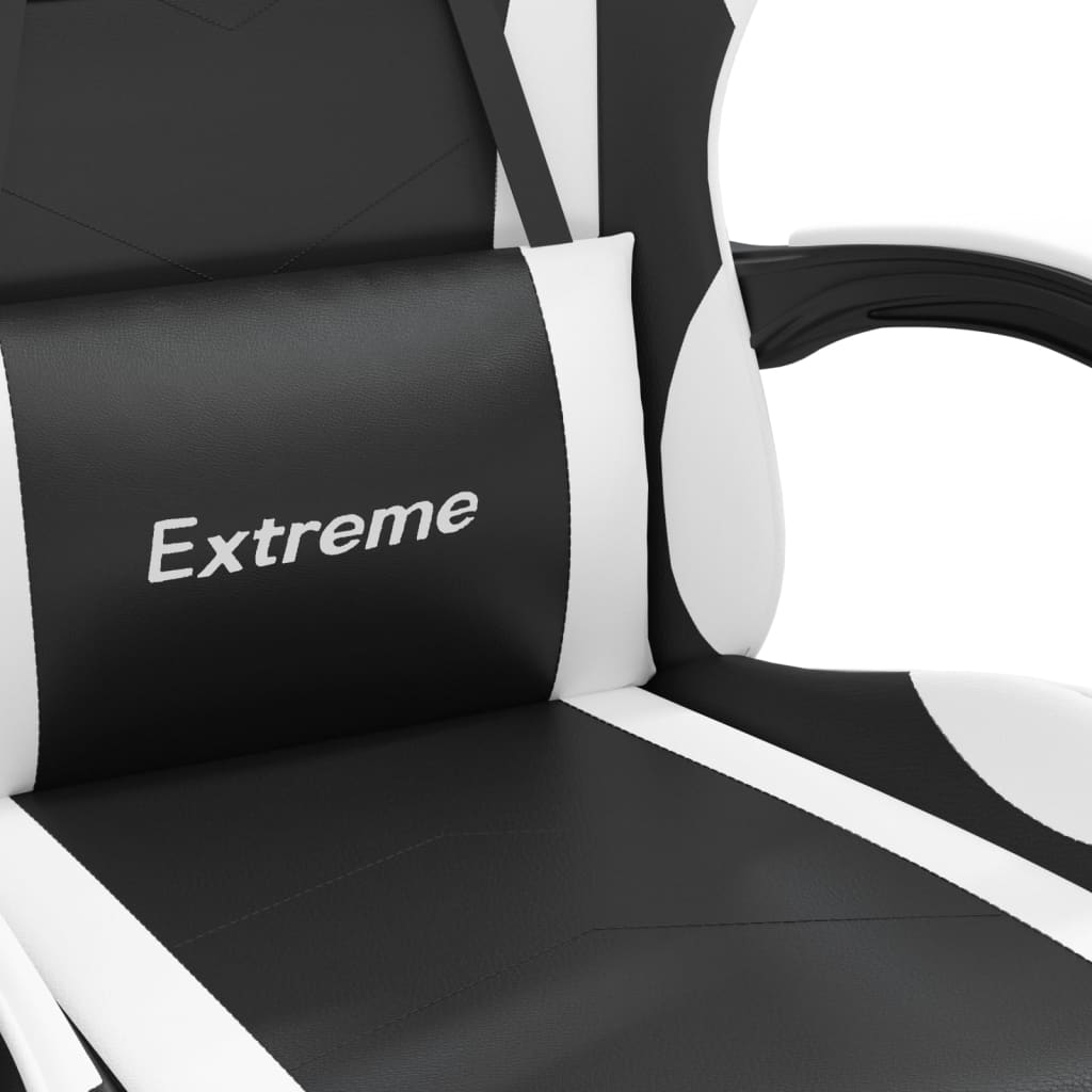 Gaming-Stuhl Drehbar Schwarz und Grün Kunstleder