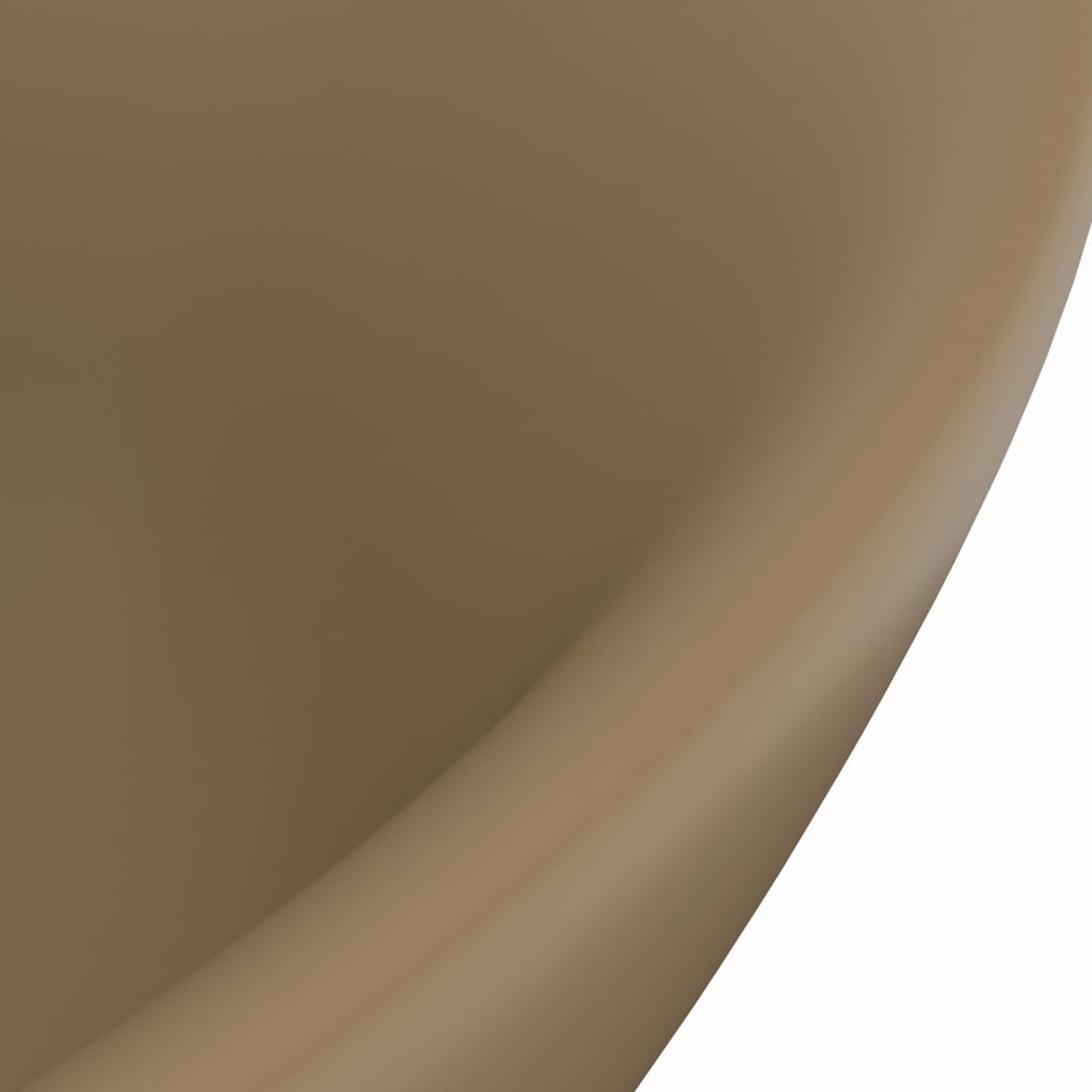Luxus-Waschbecken Überlauf Oval Matt-Weiß 58,5x39 cm Keramik