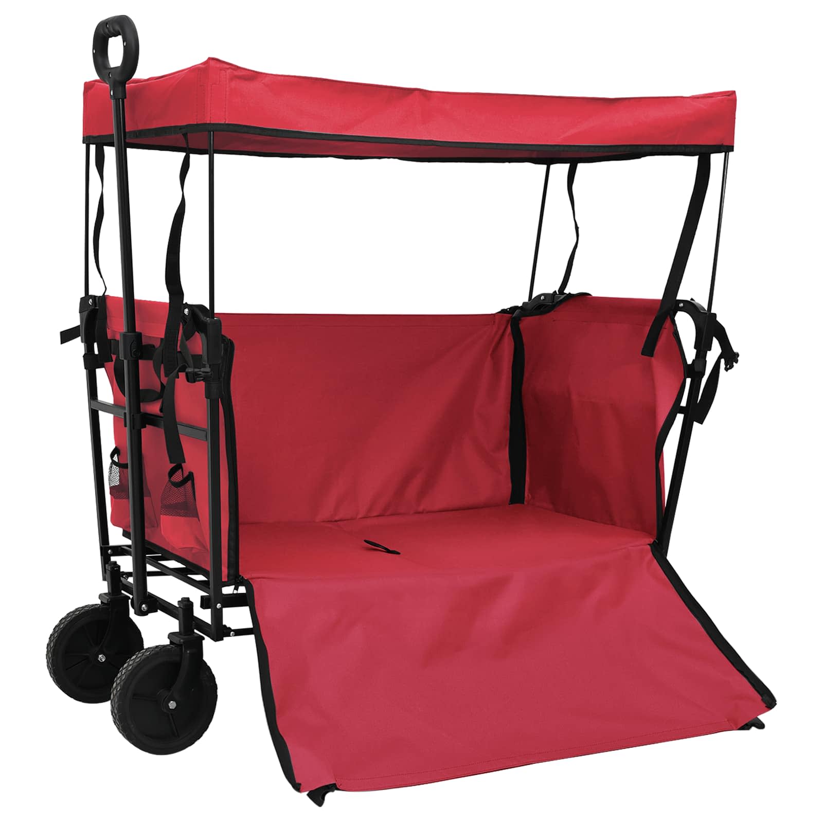 Klapp-Handwagen Schwarz 105 x 56,5 x 116 cm Oxford-Stoff