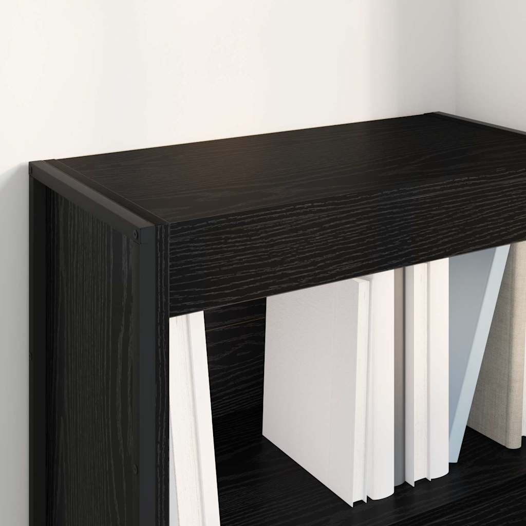 Bücherregal 2 pcs Schwarz Eichen-Optik 60 x 30 x 189,5 cm