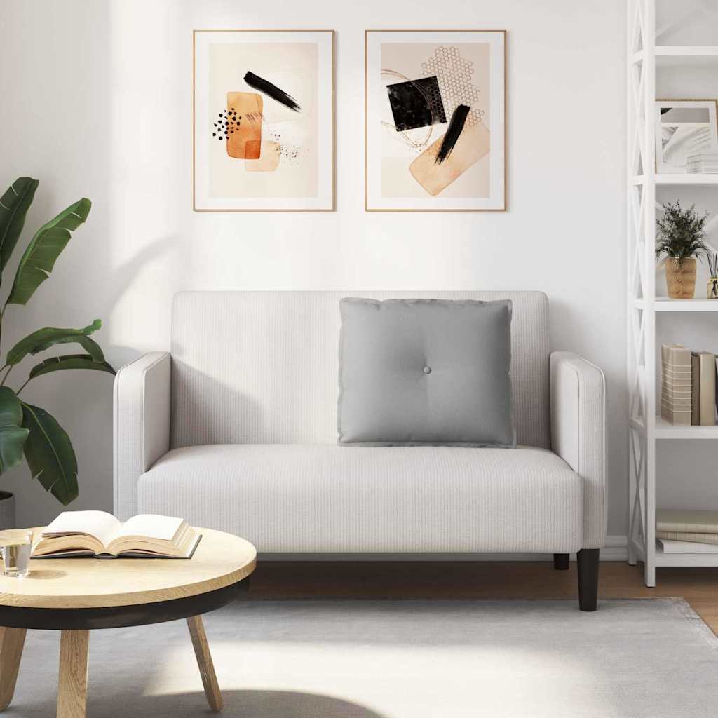 Rückenkissen Hellgrau 50 x 19 x 45 cm Stoff