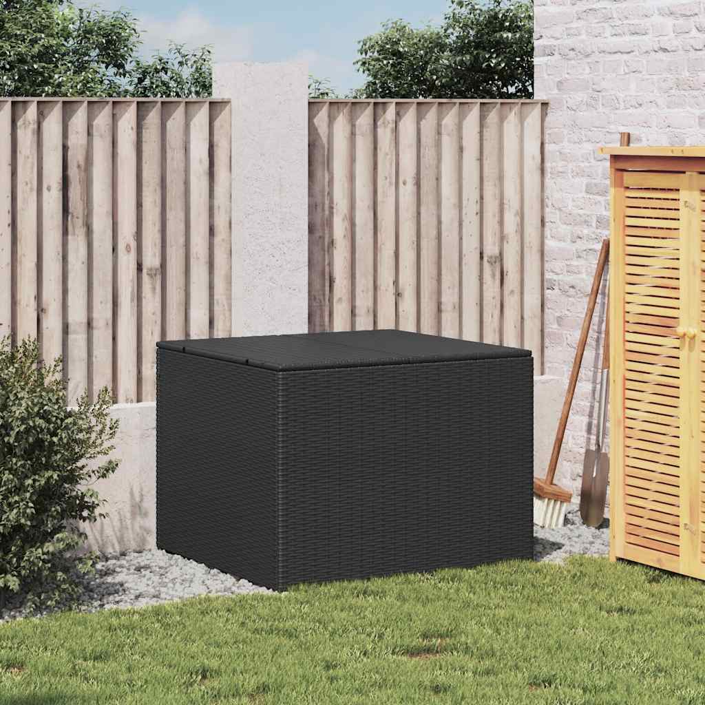 Gartentruhe Schwarz 283L Poly Rattan