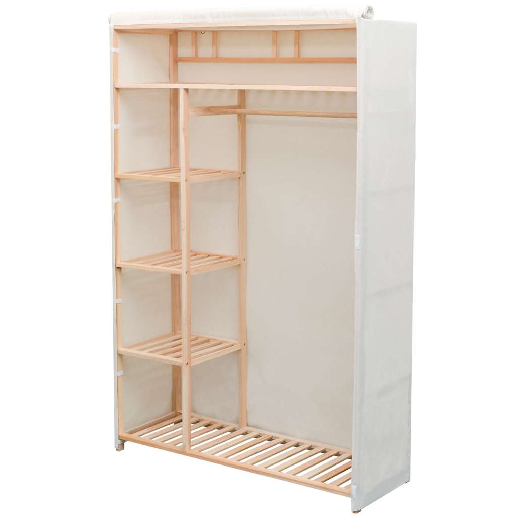 Kleiderschrank Grau 110 x 40 x 170 cm Stoff