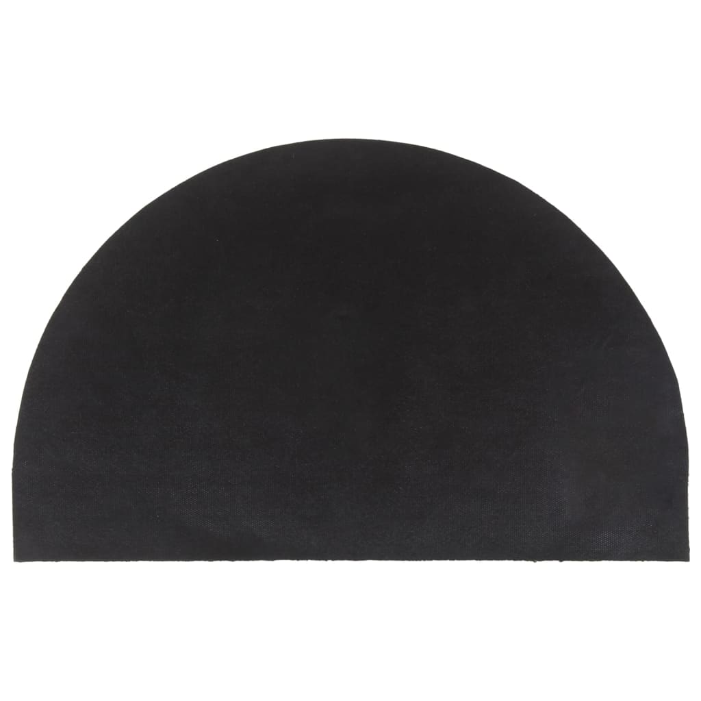 Fußmatte Schwarz Halbrund 60x90 cm Kokosfaser Getuftet