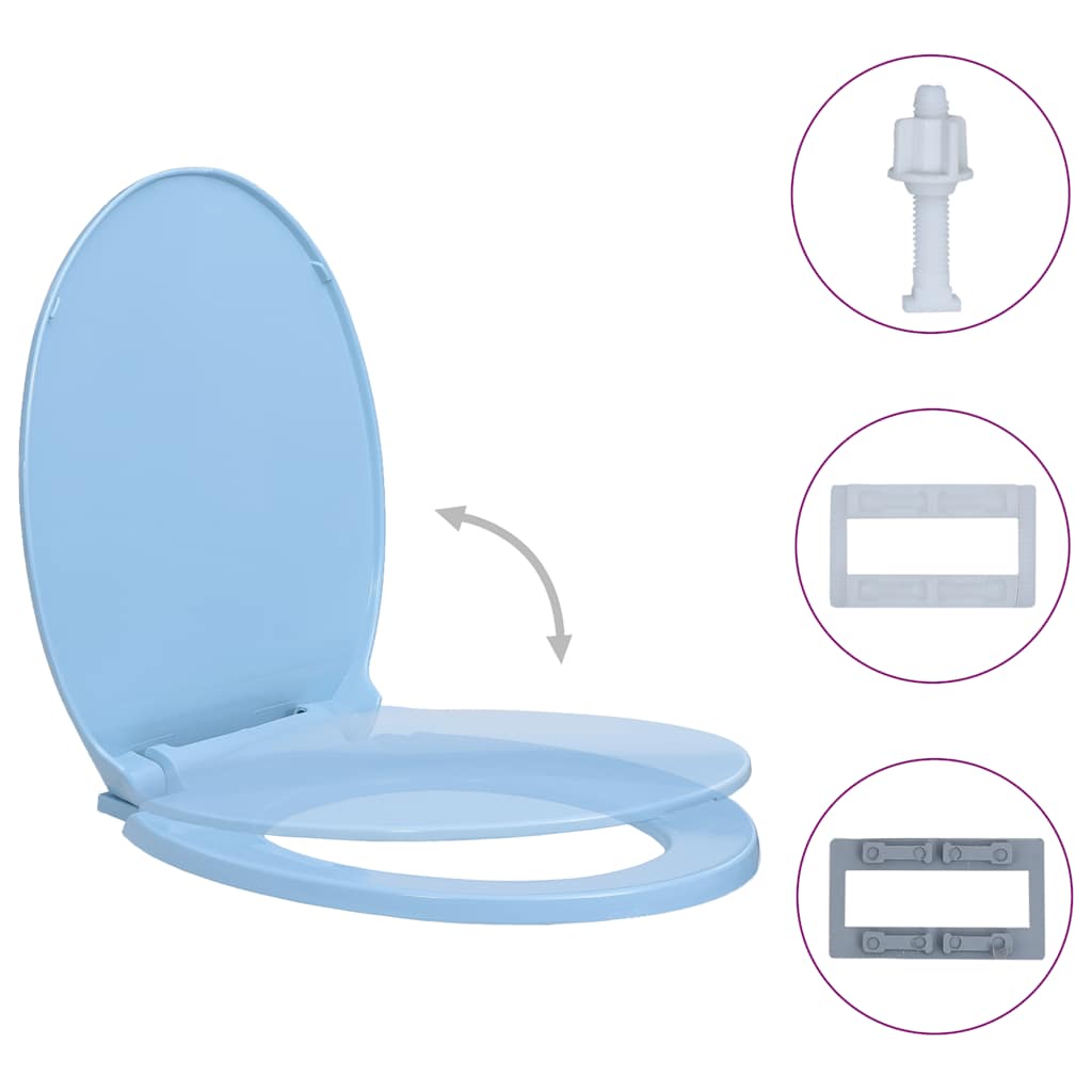 Toilettensitz mit Absenkautomatik Hellgrau Oval