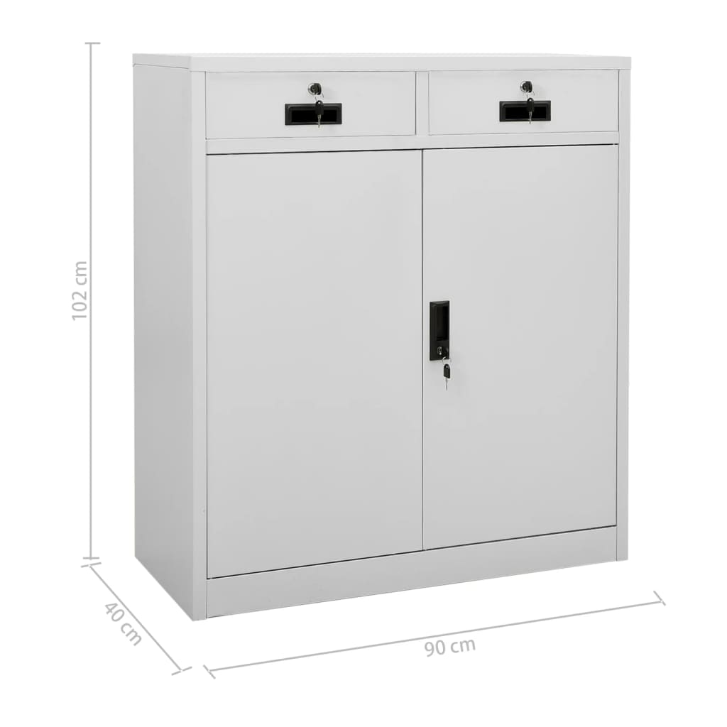 Büroschrank mit Pflanzkasten Anthrazit 90x40x125 cm Stahl