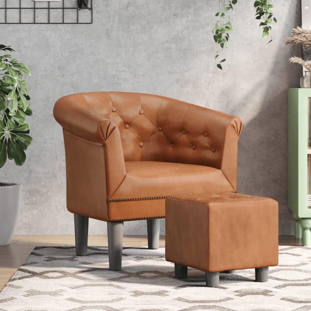 Clubsessel Gold Kunstleder